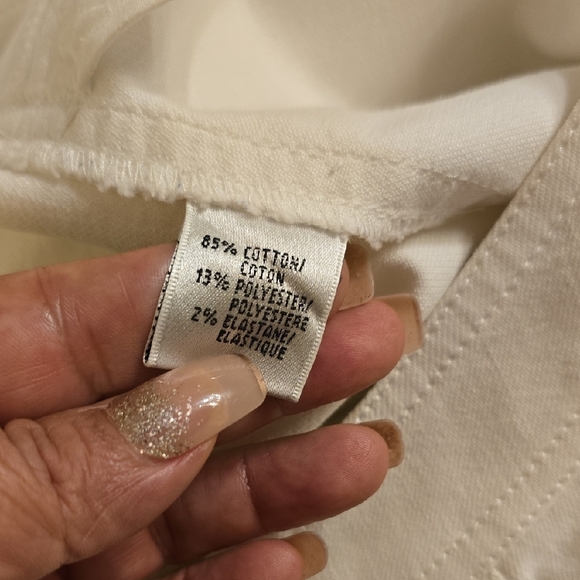 Lafayette 148 New York White Straight Leg Jeans - Picture 9 of 12